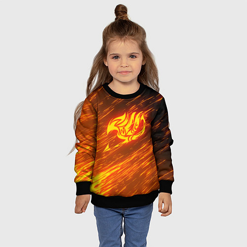 Детский свитшот NATSU DRAGNEEL / 3D-Черный – фото 4