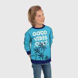 Свитшот детский Good vibes only, цвет: 3D-синий — фото 2