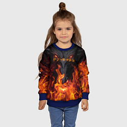 Свитшот детский TES: Flame Wolf, цвет: 3D-синий — фото 2