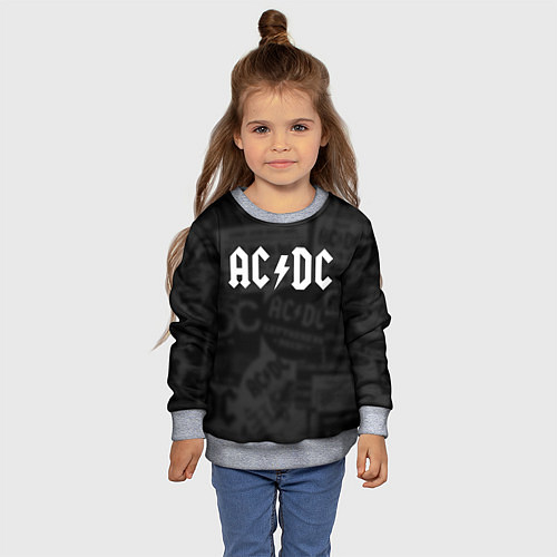 Детский свитшот AC/DC: Black Rock / 3D-Меланж – фото 4