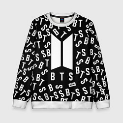 Свитшот детский BTS: Black Style, цвет: 3D-белый