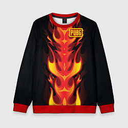 Свитшот детский PUBG: Hell Flame, цвет: 3D-красный