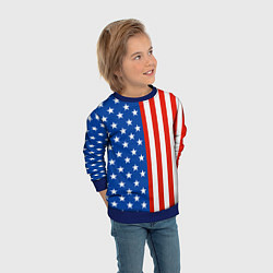 Свитшот детский American Patriot, цвет: 3D-синий — фото 2