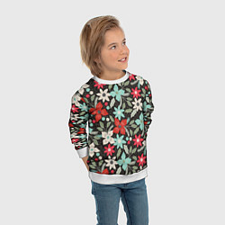 Свитшот детский Зимний букет, цвет: 3D-белый — фото 2