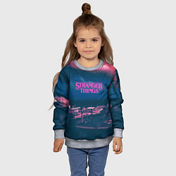 Свитшот детский Stranger Things: Pink Heaven, цвет: 3D-меланж — фото 2