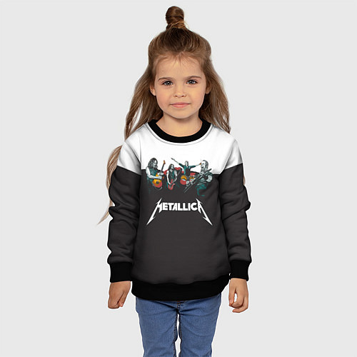 Детский свитшот Metallica / 3D-Черный – фото 4
