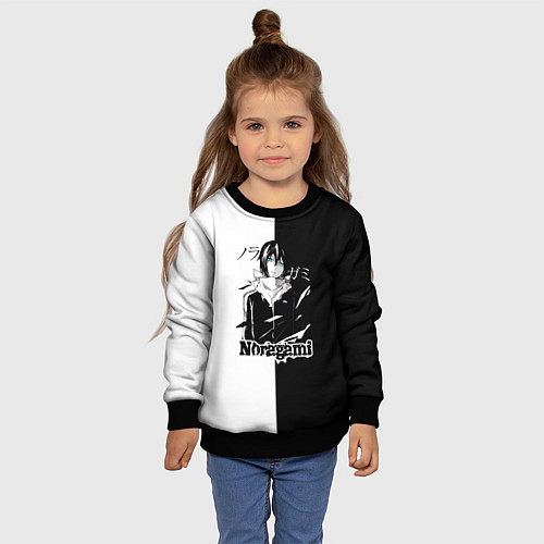 Детский свитшот Бездомный Бог / 3D-Черный – фото 4