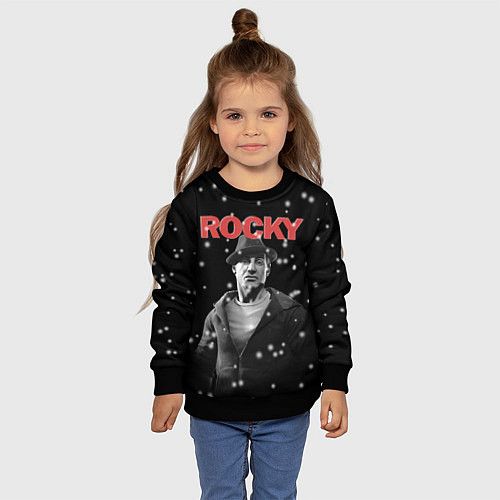 Детский свитшот Old Rocky / 3D-Черный – фото 4