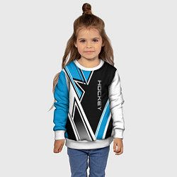 Свитшот детский Hockey black blue white, цвет: 3D-белый — фото 2