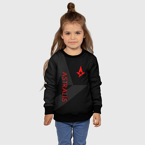 Детский свитшот Astralis: Dark Style / 3D-Черный – фото 4