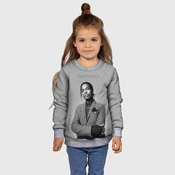 Свитшот детский ASAP Rocky: Grey Fashion, цвет: 3D-меланж — фото 2