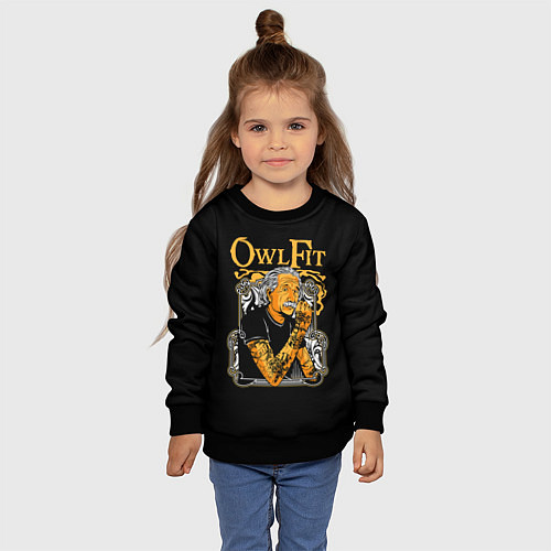 Детский свитшот Owl Fit / 3D-Черный – фото 4