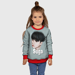 Свитшот детский BTS Suga, цвет: 3D-красный — фото 2