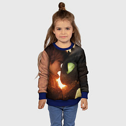 Свитшот детский Любовь фурии, цвет: 3D-синий — фото 2