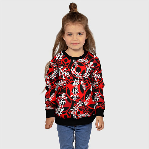 Детский свитшот Каратэ киокушинкай паттерн / 3D-Черный – фото 4
