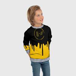 Свитшот детский 21 Pilots: Liquid Paint, цвет: 3D-меланж — фото 2