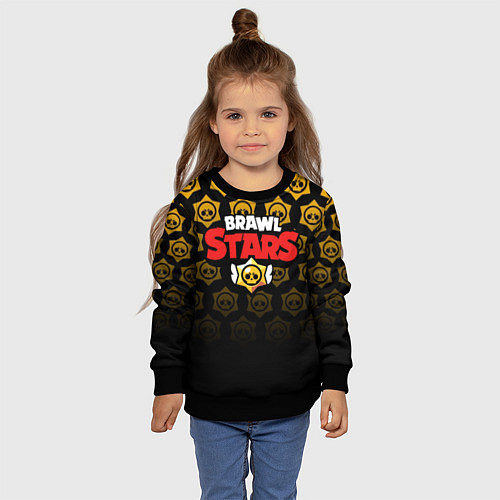 Детский свитшот Brawl Stars / 3D-Черный – фото 4