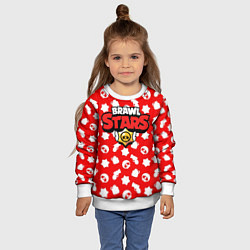 Свитшот детский Brawl Stars: Red & White, цвет: 3D-белый — фото 2