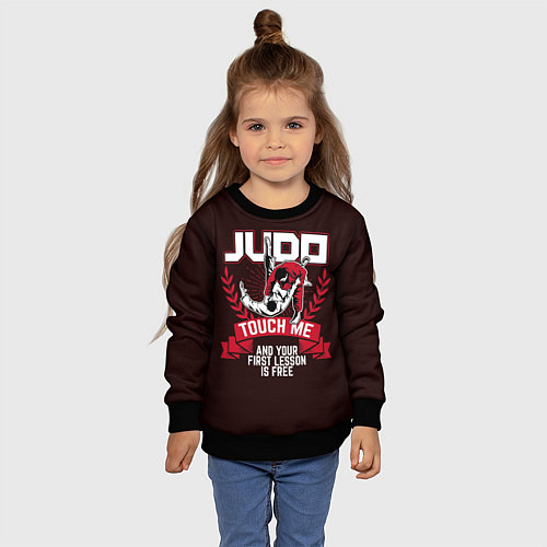 Детский свитшот Judo: Touch Me / 3D-Черный – фото 4