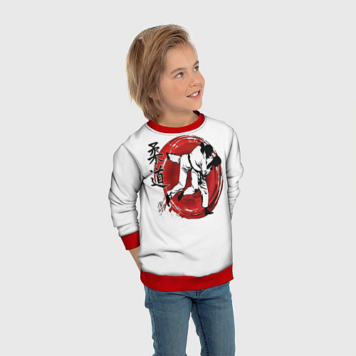 Детский свитшот Judo: Japan / 3D-Красный – фото 3