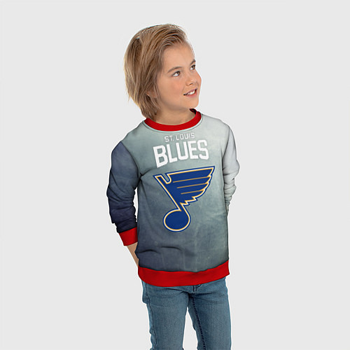 Детский свитшот St Louis Blues / 3D-Красный – фото 3