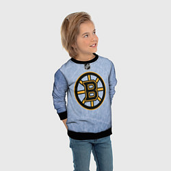 Свитшот детский Boston Bruins: Hot Ice, цвет: 3D-черный — фото 2