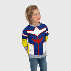 Свитшот детский ALL MIGHT MY HERO ACADEMIA MHA МОЯ ГЕРОЙСКАЯ АКАДЕ, цвет: 3D-меланж — фото 2