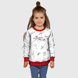 Свитшот детский STRAY KIDS АВТОГРАФЫ, цвет: 3D-красный — фото 2