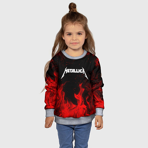 Детский свитшот METALLICA НА СПИНЕ / 3D-Меланж – фото 4