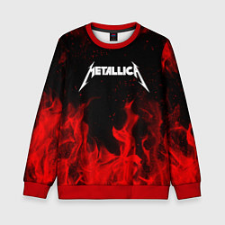 Свитшот детский METALLICA НА СПИНЕ, цвет: 3D-красный