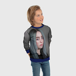 Свитшот детский Billie Eilish: Ocean Eyes, цвет: 3D-синий — фото 2