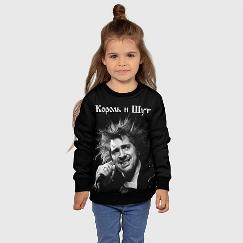 Детский свитшот Король и Шут / 3D-Черный – фото 4