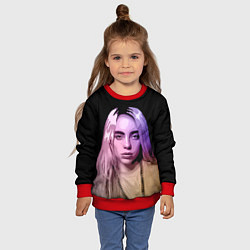 Свитшот детский BILLIE EILISH: Violet Mood, цвет: 3D-красный — фото 2