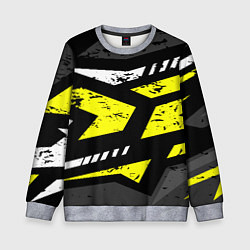 Детский свитшот Black yellow abstract sport style