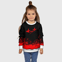 Свитшот детский АлисА на спине, цвет: 3D-белый — фото 2