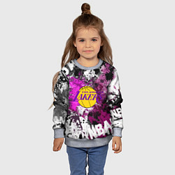 Свитшот детский Лос-Анджелес Лейкерс, Los Angeles Lakers, цвет: 3D-меланж — фото 2