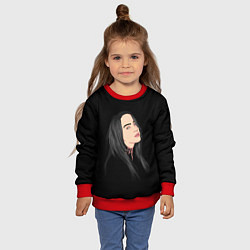 Свитшот детский Billie Eilish: Black Style, цвет: 3D-красный — фото 2