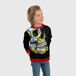 Свитшот детский Graffiti - Skull, цвет: 3D-красный — фото 2