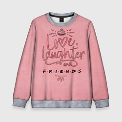 Свитшот детский Love laughter and Friends, цвет: 3D-меланж