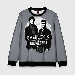 Свитшот детский Sherlock Holmesboy, цвет: 3D-черный