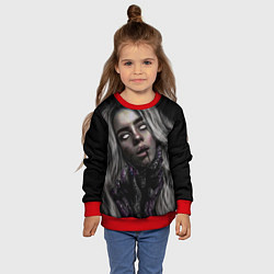 Свитшот детский BILLIE EILISH, цвет: 3D-красный — фото 2