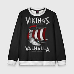 Свитшот детский Vikings Valhalla, цвет: 3D-белый