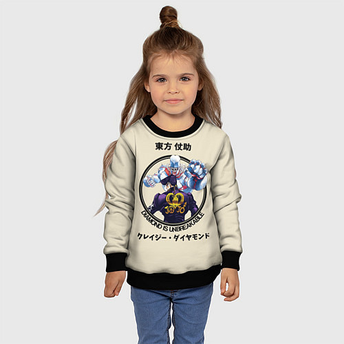 Детский свитшот Приключения ДжоДжо / 3D-Черный – фото 4