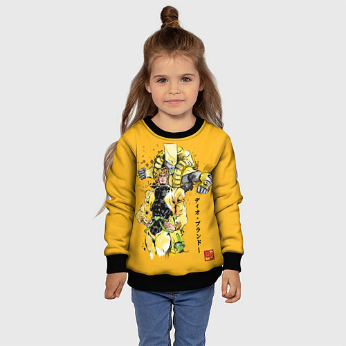 Детский свитшот JoJo Bizarre Adventure / 3D-Черный – фото 4