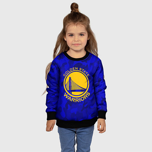 Детский свитшот GOLDEN STATE WARRIORS / 3D-Черный – фото 4