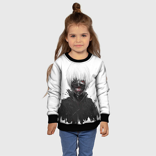 Детский свитшот Токийский Гуль / 3D-Черный – фото 4