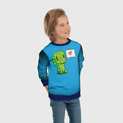 Свитшот детский MINECRAFT, цвет: 3D-синий — фото 2
