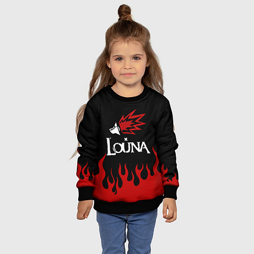 Детский свитшот Louna / 3D-Черный – фото 4