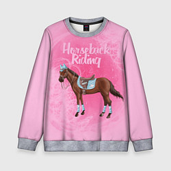 Свитшот детский Horseback Rading, цвет: 3D-меланж