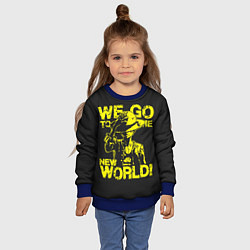 Свитшот детский One Piece We Go World, цвет: 3D-синий — фото 2